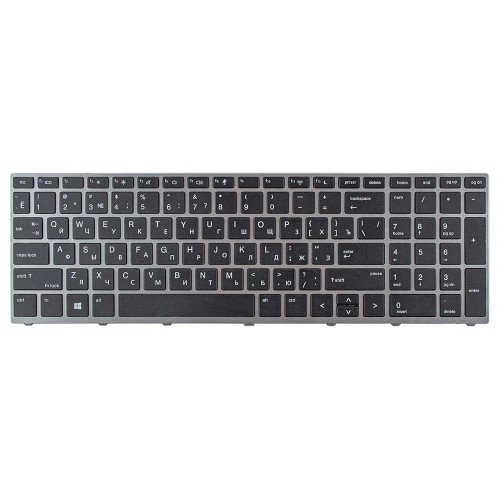 Клавіатура для ноутбука HP Probook 450 450R 455 G5, RU, (Black+Silver frame)