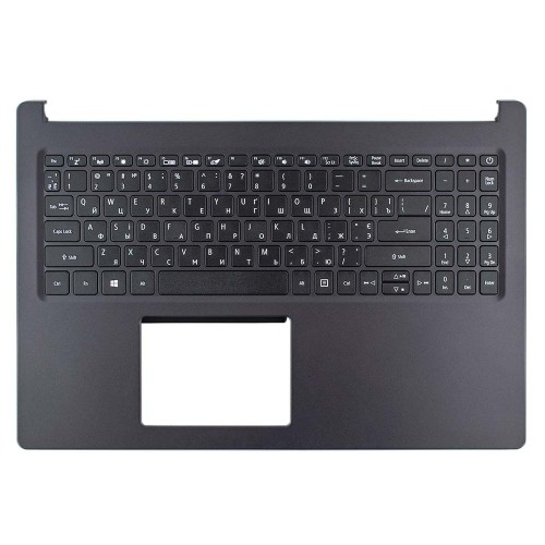 Верхняя крышка для ноутбука Acer Aspire A315-22, RU/UA, (Black, топкейс+клавиатура, 6B.HE8N8.009, C Cover, Original)