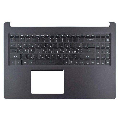 Верхня кришка для ноутбука Acer Aspire A315-22, RU/UA, (Black, топкейс+клавіатура, 6B.HE8N8.009, C Cover, Original)