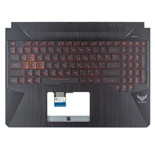 Корпус верхняя крышка для ноутбука Asus TUF Gaming FX505DY series, RU/UA, (топкейс+клавиатура с подсветкой, 90NR01A2-R31UA0, C Cover, Original)