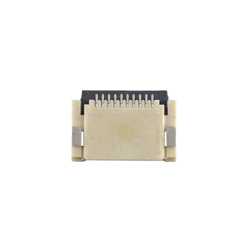 FFC Разъем для ноутбука 10pin*0.5mm, Flip type, контакты внизу, сквозной FFC Разъем для ноутбука 10pin*0.5mm, Flip type, контакты внизу, сквозной
