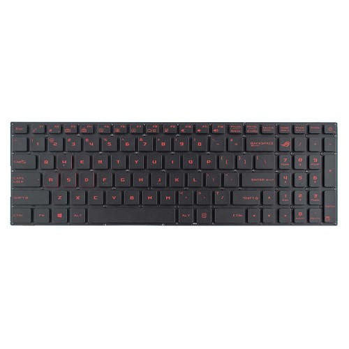Клавиатура для ноутбука Asus ROG GL502VM GL502VS GL502VT GL502VY GL702VS GL702V, US, (Black/Red, 4pin Backlit)
