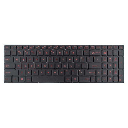 Клавиатура для ноутбука Asus ROG GL502VM GL502VS GL502VT GL502VY GL702VS GL702V, US, (Black/Red, 4pin Backlit)