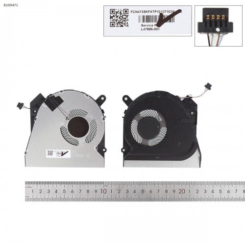 Вентилятор для ноутбука HP ProBook 450 455 G6 G7 series, (95мм, For Discrete GPU, L45101-001, L47695-001, 0FL0A0000H, Original)