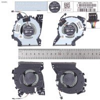 Вентиляторы для HP ZBook 15v G5, (5V CPU+GPU, L25224-001, L25223-001, FKKB + FKKC, Original)