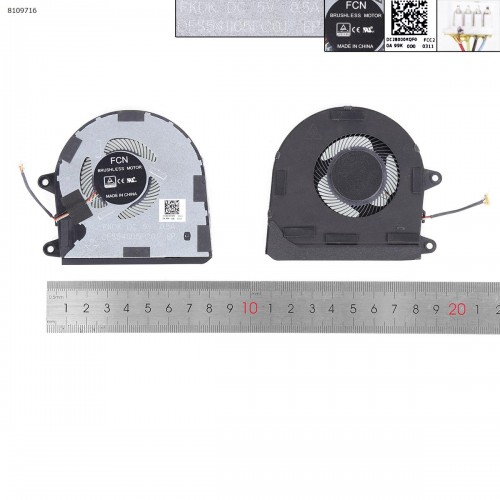 Вентилятор для ноутбука Lenovo Yoga 730-15IKB 730-15IWL Type 81CU 81JS, (CPU FAN, FKDK DFS541105FC0T, DC28000KQF0, 5F10Q96471, Original)