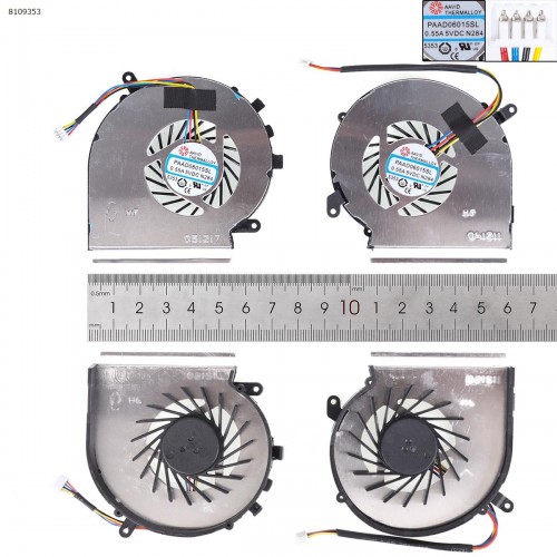 Вентилятори кулери для ноутбука MSI GE62 GE62VR GP62MVR GE72VR GP62VR GP72VR MS-16J9 MS-16JB, (CPU+GPU 4pin, HC)
