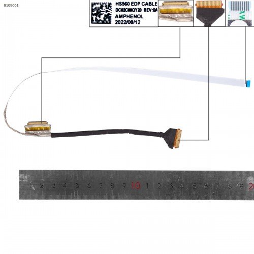 Шлейф матрицы для ноутбука Lenovo Ideapad 3-15ITL6 3-15ALC6 3-15IAU7 3-15ABA7, (eDP 30pin Non-Touch, DC02C00QY20, DC02C00QY10, DC02C00QY00)