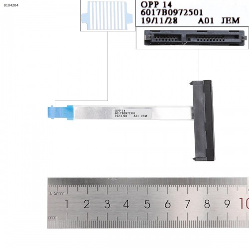 Шлейф Sata HDD/SSD для ноутбука HP 240 245 246 247 G7 G8 G9, 14-CK 14-CM 14-CY 14-CS 14-DG series, (6017B0972501, L23187-001)