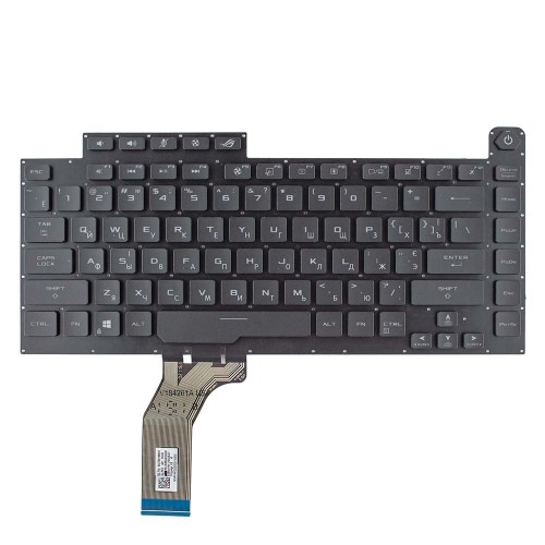 Клавиатура для ноутбука Asus ROG Strix Scar III G512 G531 S5D G531GT G531G G531GU G531GD, RU/UA, Black, Colorful backlight