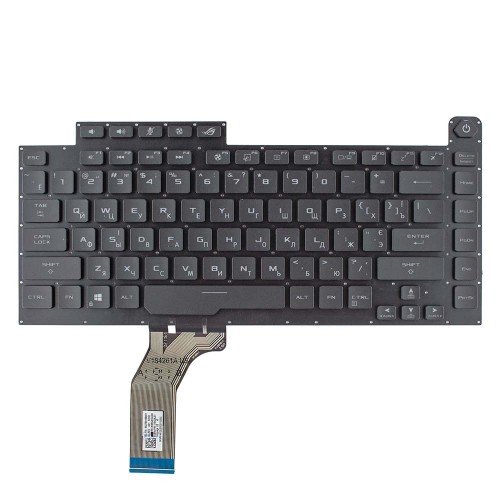 Клавіатура для ноутбука Asus ROG Strix Scar III G512 G531 S5D G531GT G531G G531GU G531GD, RU/UA, Black, Colorful backlight