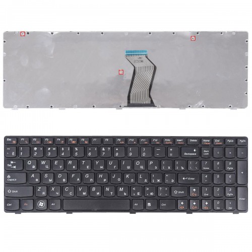 Клавіатура для ноутбука Lenovo IdeaPad g580 G585 Z580 Z585, RU, Black