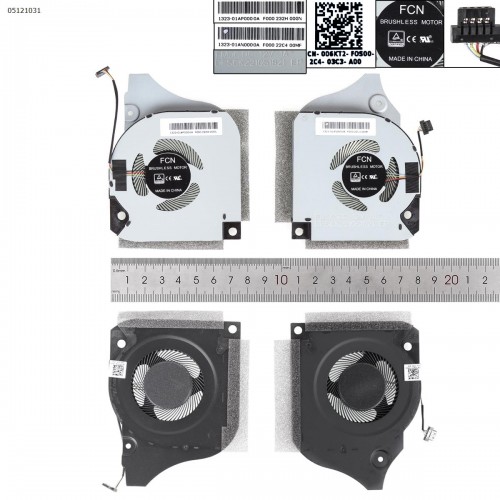 Вентиляторы 12V CPU+GPU для ноутбука Dell Inspiron G7-7590 G7-7790 G5-5590 P82F series, (1323-01AN000, 1323-01AP000, 0X4F3M, 0F7N58, Original)