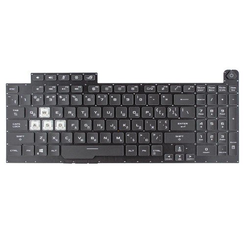 Клавіатура для ноутбука Asus ROG Strix G731GT G731GU series, RU/UA, чорна, RGB-backlight