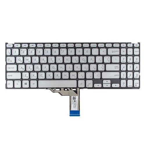 Клавіатура для ноутбука Asus A512 F512 K512 S512 X512 series, RU/UA, Silver, Backlit, Original