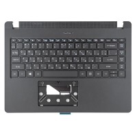 Верхняя крышка для Acer TravelMate TMP214-41 TMP214-52, RU/UA, (Black, топкейс+клавиатура, подсветка, Original)
