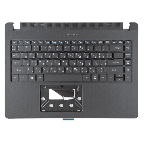 Верхняя крышка для ноутбука Acer TravelMate TMP214-41-G2 TMP214-52, RU/UA, (Black, топкейс+клавиатура с подсветкой, 6B.VLMN7.032, C Cover, Original)