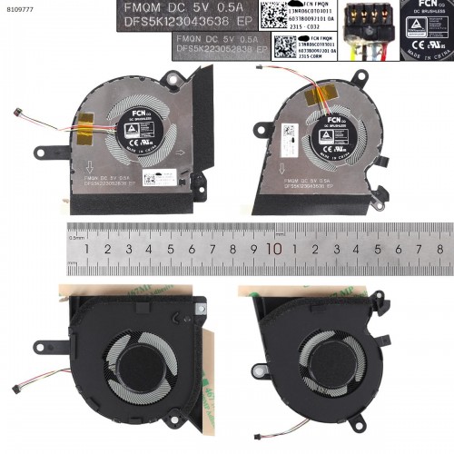 Вентиляторы для ноутбука Asus ROG GV301QC GV301QE GV301QH PV301QH series, (DC 5V, 13NR06C0T03011, 13NR06C0T04011, FMQN FMQM, пара, CPU+GPU, Original)