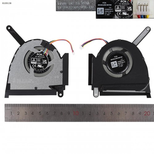 Вентилятор для ноутбука Asus TUF Dash F15 FX517ZC FX517ZE TUF517ZC, (5V CPU FAN, 13NR0950P01011, DQ5D587G004, FP85, Original)