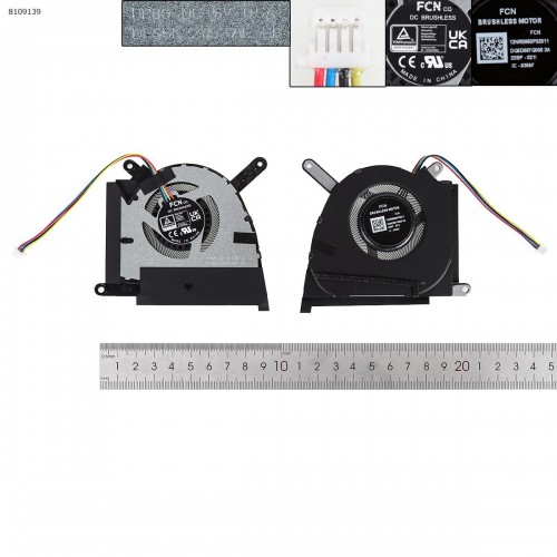 Вентилятор для ноутбука Asus TUF Dash F15 FX517ZC FX517ZE TUF517ZC, (5V GPU FAN, 13NR0950P02011, DQ5D587G005, FP86, Original)