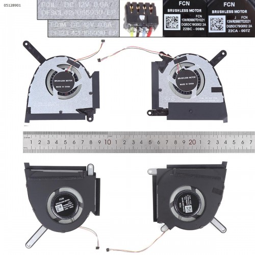 Вентилятори 12V CPU+GPU для ноутбука Asus TUF Dash F15 FX517ZM FX517ZR TUF517ZM, (13NR0990T01021, 13NR0990T02021, FQ1L, FQ1M, Original)