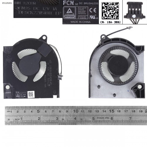 Вентилятор для ноутбука Dell G15 5510 5511 5515 5520 RTX3060 RTX3050 2021року, (12V GPU fan, RTX3050/RTX3060, FN9S DFSCK22115181T, Original)