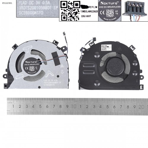 Вентилятор для ноутбука Lenovo Ideapad S340-14IWL S340-14API S340-14IIL Type 81N7 81NB 81VV, (5F10S13880, FLAD DFS2001059P0T, DC28000N1F0, Аналог)