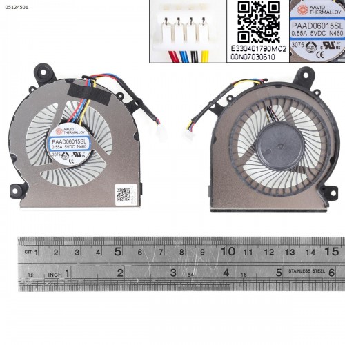 Вентилятор кулер для ноутбука MSI GL66 GF66 GF76 MS-1583 series, (GPU fan, PAAD06015SL-N460, Original)