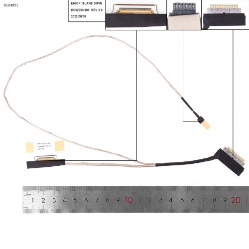 Шлейф матриці для ноутбука Acer Aspire A715-41G A715-42G A715-74G A715-75G Nitro AN715-51, (eDP 30pin 60Hz, 50.Q55N2.004, EH51F, DC02003I900, HC)