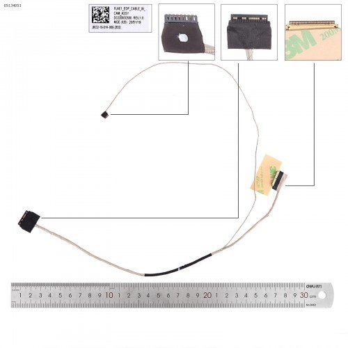 Шлейф матрицы для ноутбука Lenovo E41-45 Type 82BF 82BK, (5C10Y95981, DC02003O500, FLAE1)