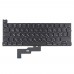 Клавиатура для ноутбука Macbook Pro 13" M1 A2338 2020 года, RU/UA, Black, (вертикальный Enter)