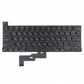 Клавиатура для Macbook Pro 13" M1 A2338 2020 года, RU/UA, Black, (горизонтальный Enter)