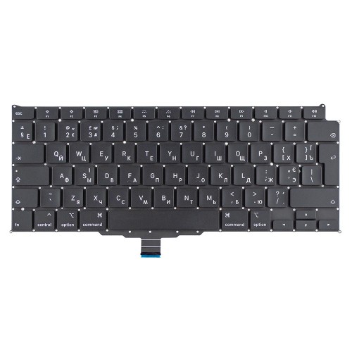 Клавиатура для ноутбука MacBook Air 13" A2179 Intel CPU 2020 года, RU/UA, Black, (вертикальный Enter)
