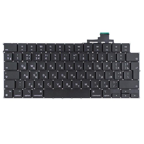 Клавиатура для ноутбука Macbook Air 13" A2681, RU/UA, Black, (вертикальный Enter)