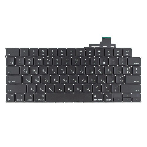 Клавиатура для ноутбука Macbook Air 13" A2681, RU/UA, Black, (горизонтальный Enter)
