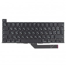 Клавіатура для MacBook Pro 16" A2141 2019-2020, RU/UA, Black, (вертикальний Enter)