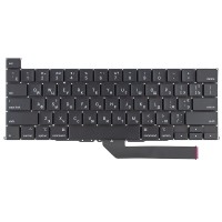 Клавиатура для MacBook Pro 16" A2141 2019-2020, RU/UA, Black, (горизонтальный Enter)