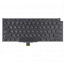 Клавіатура для MacBook Air 13" A2337 M1 2020 року, RU/UA, Black, (горизонтальний Enter)
