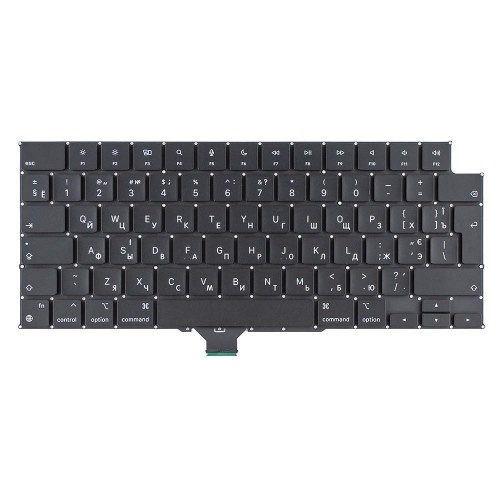 Клавіатура для ноутбука Macbook Pro A2442 A2779 A2918 A2992 A3112 A3401 A3185, RU/UA, Black, (вертикальний Enter)