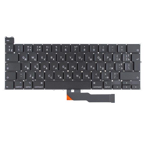 Клавиатура для ноутбука MacBook Pro 13" A2251 2020 года, RU/UA, Black, (вертикальный Enter)