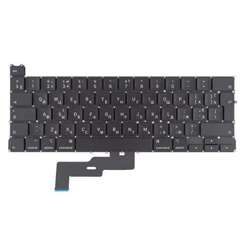 Клавиатура для ноутбука MacBook Pro 13" A2289 2020 года, RU/UA, Black, (вертикальный Enter)