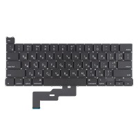 Клавиатура для MacBook Pro 13" A2289 2020 года, RU/UA, Black, (горизонтальный Enter)