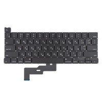 Клавиатура для MacBook Pro 13" A2289 2020 года, RU/UA, Black, (горизонтальный Enter)