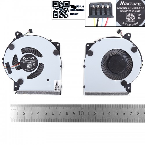 Вентилятор для ноутбука Asus X409 X509DJ X509DL X509JA X509JB X509JP X509MA, (13NB0MT0T01311, FMK5/FM5W/FMSR/FML0 DFS561405PL0T, Аналог)