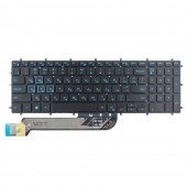 Клавіатура для Dell Inspiron Gaming 15 7566 7567 7588, RU/UA, Black/Blue, Backlit