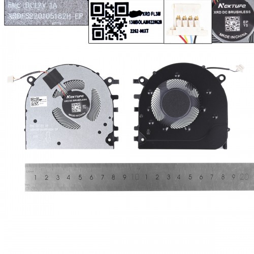 Вентилятор для ноутбука Lenovo Ideapad 5 Pro 16ACH6 16IHU6 Yoga Slim 7 Pro 16ARH7, (12V CPU fan, HC)
