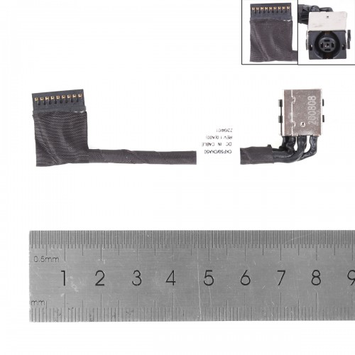 Роз'єм гніздо живлення для ноутбука Dell Inspiron 15 G5 5587 G7 7577 7587 7588 P72F, (7.4*5.0мм, з проводом/кабелем)