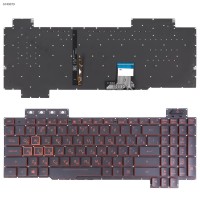 Клавіатура для Asus FX504 FX505 FX705 FX80 series, RU, (Black, Red side, Backlight, V170746GS1, AEBKLU03010)