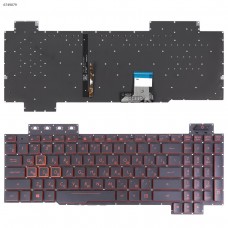 Клавиатура для Asus FX504 FX505 FX705 FX80 series, RU, (Black, Red side, Backlight, V170746GS1, AEBKLU03010)