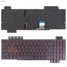 Клавіатура для Asus FX504 FX505 FX705 FX80 series, RU, (Black, Red side, Backlight, V170746GS1, AEBKLU03010)